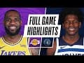 LAKERS at TIMBERWOLVES | FULL GAME HIGHLIGHTS | February 16, 2021