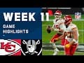 Chiefs vs. Raiders Week 11 Highlights | NFL 2020