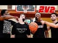 Losers Shave Beards! Intense 2v2 Basketball Game!