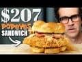 $207 Popeye’s Spicy Chicken Sandwich Taste Test | Fancy Fast Food