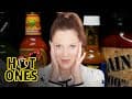 Drew Barrymore Has a Hard Time Processing While Eating Hot Wings | Hot Ones