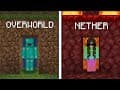 Overworld Vs Nether ESCAPE ROOM Build Battle - Minecraft