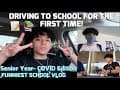 DRIVING TO SCHOOL FOR THE FIRST TIME| School Vlog Covid Edition