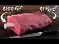 Can $100 Kobe Wagyu FAT Save $1 Roast!?