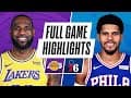 LAKERS at 76ERS | FULL GAME HIGHLIGHTS | January 27, 2021