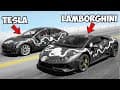 Custom Lamborghini Vs Tesla - Winner Keeps Car