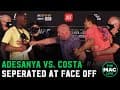 Israel Adesanya throws white belt back in Paulo Costa's face during Final Face Off