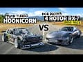 Ken Block Vs Rob Dahm!? 1,240hp 4 Rotor AWD RX-7 is our Wildest Battle Yet // Hoonicorn Vs the World