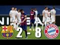 Barcelona vs Bayern Munich [2-8], Champions League, Quarter-Final - MATCH REVIEW