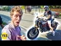 Surprising Thomas with a Motorcycle!!