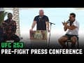 Israel Adesanya and Paulo Costa meet on the beach for UFC 253 Pre-Fight Press Conference: